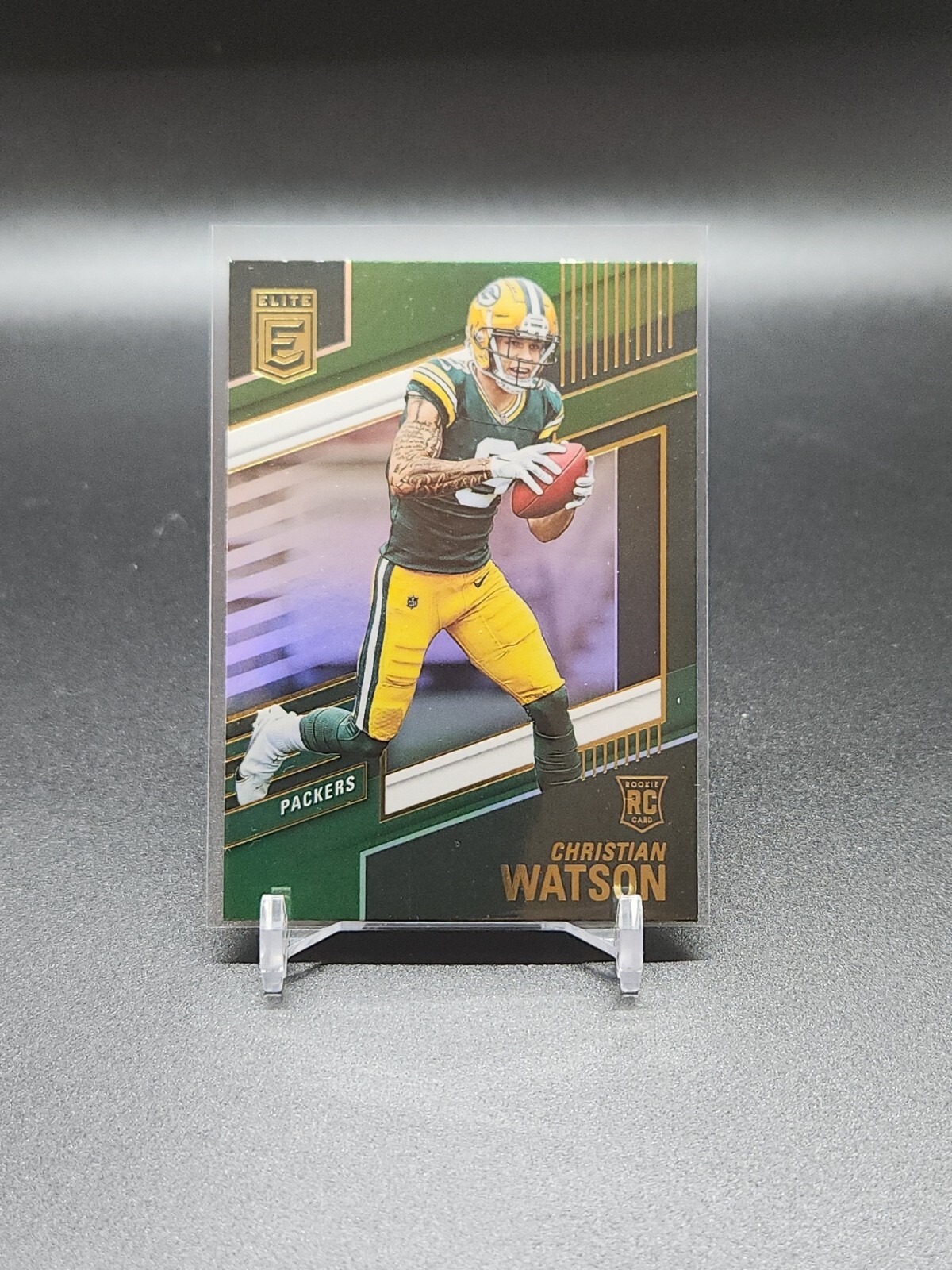 2022 Donruss Elite CHRISTIAN WATSON RC #152 Green Parallel Color Match Packers