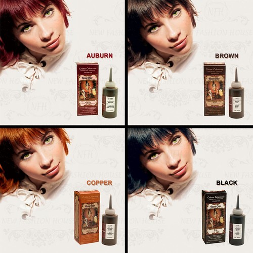 HENNA CREAM HAIR DYE HENNE COLOR Auburn-Brown-Copper-Blond-Mahogany-Burgundy - Picture 4 of 20