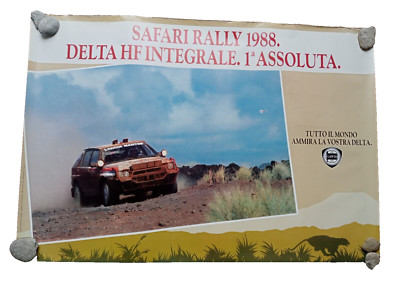 Poster Affiche Lancia Delta – Safari Rally 1988 – Biasion – WRC Kenya