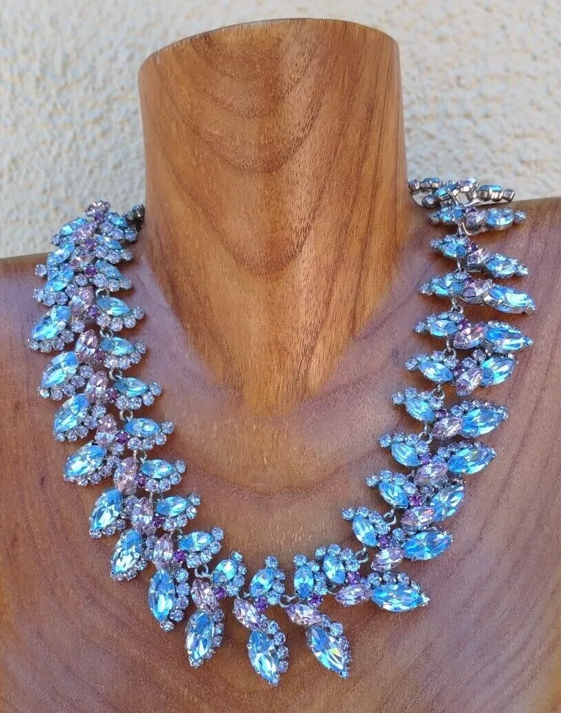 Purple rhinestone deals necklace