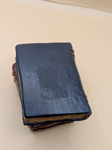 Mini Wooden Book Stack Paperweight With Secret Stash - Picture 6 of 8