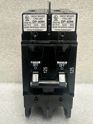Carling Technologies Hydraulic/Magnetic Circuit Breaker EA2-B0-16-912-22A-BC 125