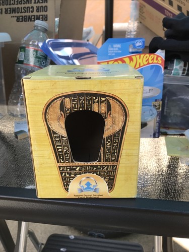NEU Fathi Mahmoud Ägyptische Kunst Porzellan Kaffeebecher mit Box Karo Bilder - Bild 8 von 9