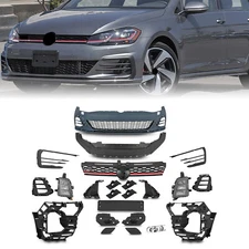 New Front Bumper Cover KIt GTI Style w/o PDC For 2015-2017 Volkswagen Golf MK7