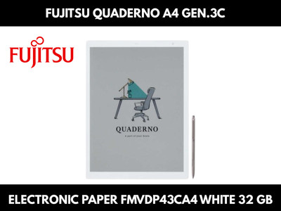 New Fujitsu QUADERNO A4 Gen.3C Electronic Paper FMVDP43CA4 White 32 GB Tablet