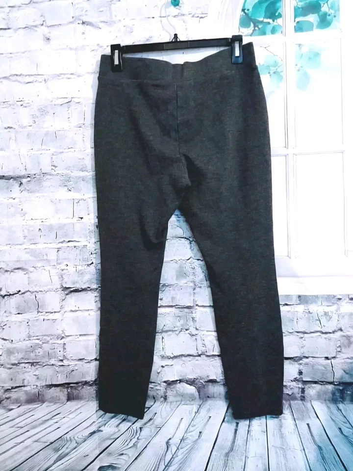 PANTALONES LEGGING GRIS OSCURO INFORMALES ELÁSTICOS CÓMODOS MUJER TALLA M Foto 2 de 4