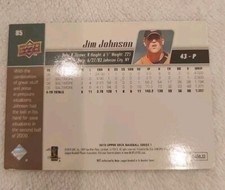 2010 Upper Deck Baltimore Orioles Baseball Card #85 Jim Johnson