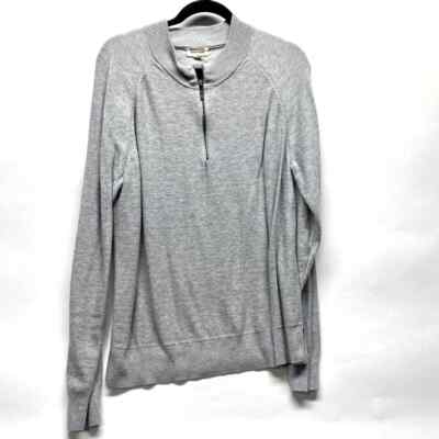 Open Edit Men s Large 1/2 Zip Pullover Sweater (F4)