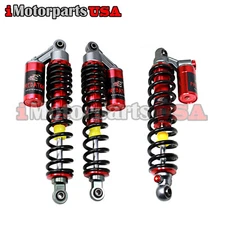 YAMAHA RAPTOR 660R 700 700R ATV FULL FRONT & REAR GAS RESERVOIR SHOCKS RED SET