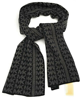 NWT MICHAEL KORS DERBY BLACK AND GRAY METALLIC MK