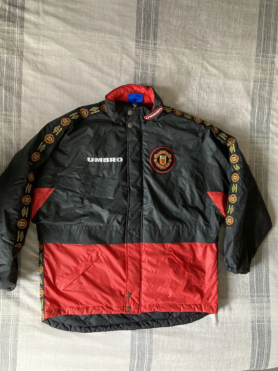 MANCHESTER UNITED 1996/1997 VINTAGE UMBRO SHARP TRAINING JACKET MENS MEDIUM