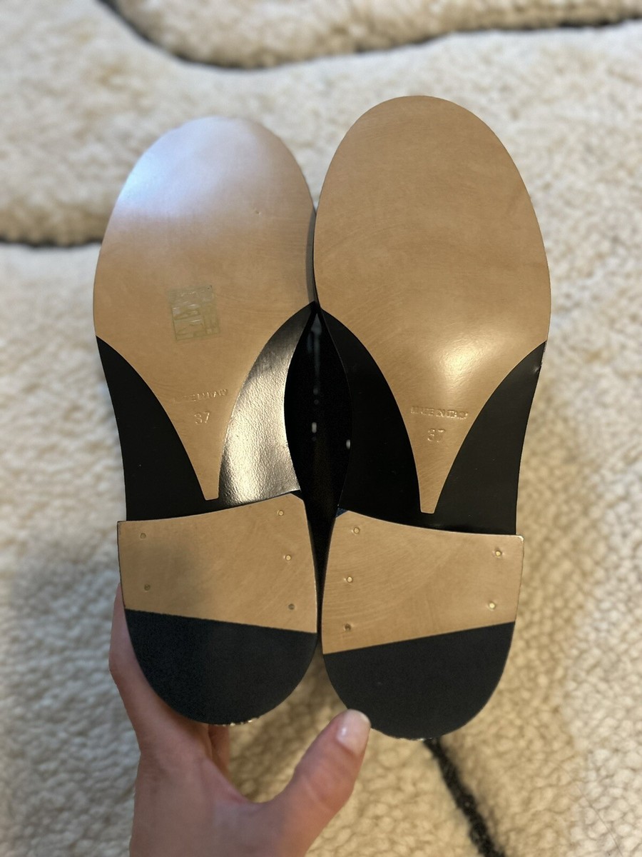 Chanel Women's Logo Loafers Black Patent Leather Size 6.5 Chanel Women's Logo Loafers Black Patent Leather Size 6.5