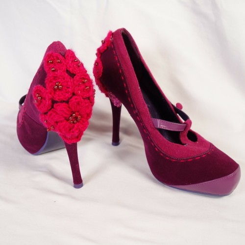 8.5 Suede Glitter Yarn Knit Sexy shoes 