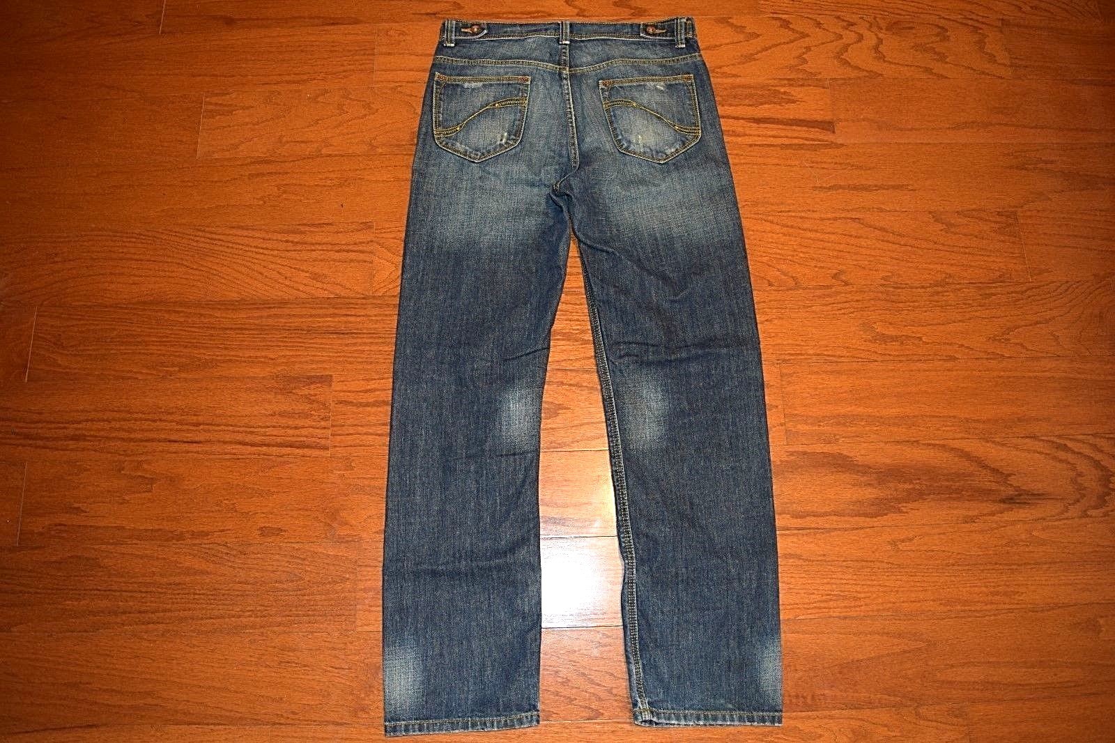 DKNY SOHO Relaxed Straight Fit Blue Jeans Men Size … Gem