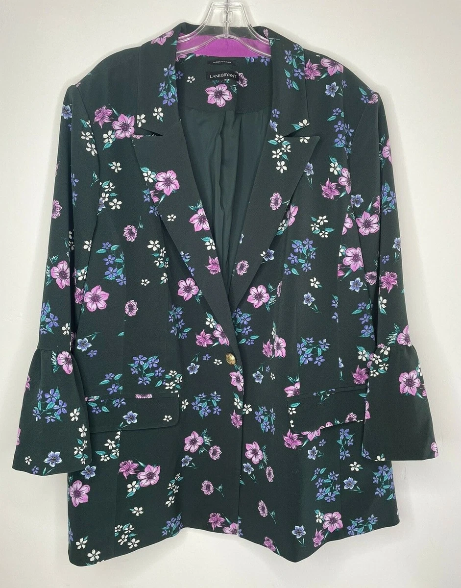 Lane bryant floral blazer cheap