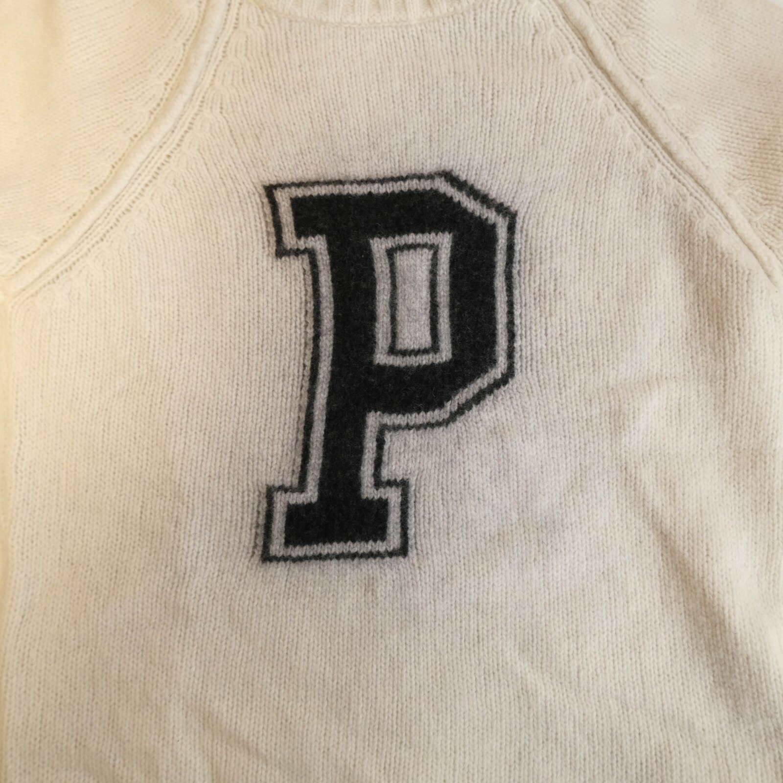 Peak Performance White Round Neck Wool Blend Swea… - image 7