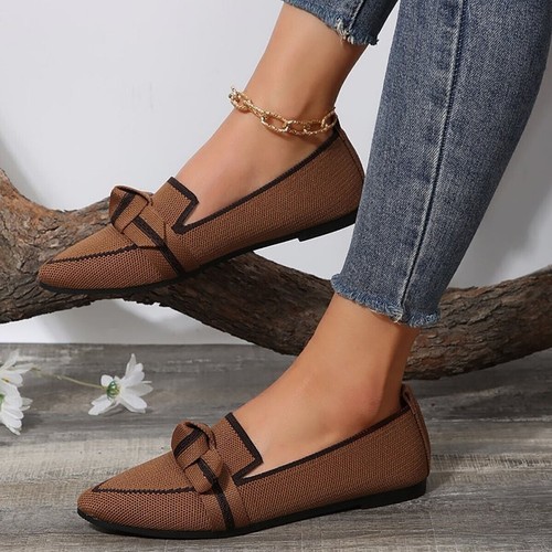Ladies Loafers Slip On Pump Flats Comfy Women Boat Work Office School Shoes Size - Picture 32 of 33