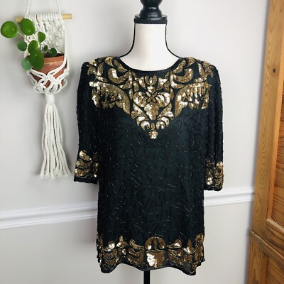 black beaded top formal