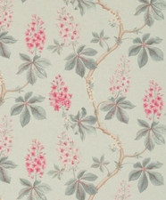 TESSUTO TENDA SANDERSON CASTAGNO 3,65 METRI MISTO LINO SPRAY MARE/PEONIA