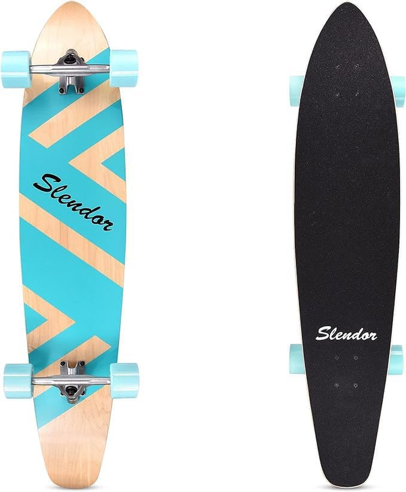 Longboard Skateboard 42 Inch Drop through Deck Complete Maple Cruiser Freestyle,