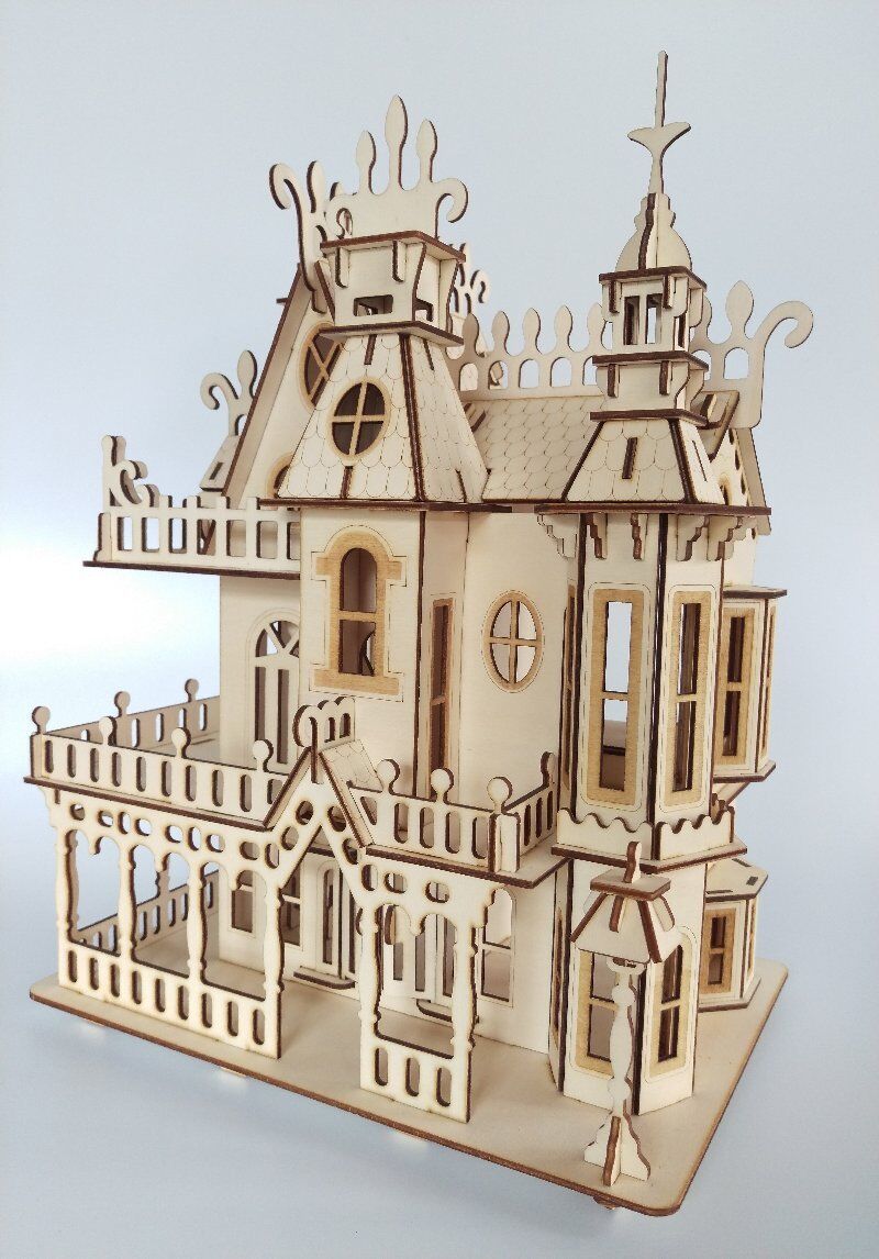 Wooden Doll House Castle Diy - Diy Doll House Building Kit Wooden