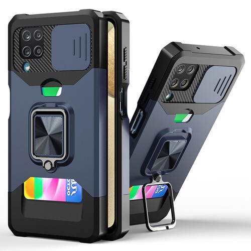 For Boost Mobile Celero 5G Card Slot Holder Ring Stand Case + Screen Protector - Zdjęcie 6 z 24