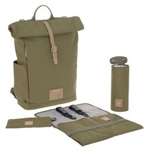 Lässig Green Label Rolltop Backpack Wickeltasche Rucksack Olive grün