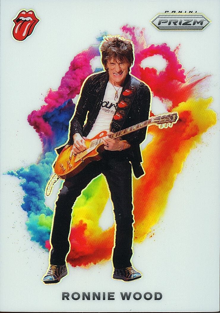 Ronnie Wood 2025 Panini Prizm Rolling Stones Color Blast SSP #3