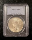 1923 Peace Silver Dollar,  PCGS MS 64, Exceptionally High Grade,  Brilliant Gem!