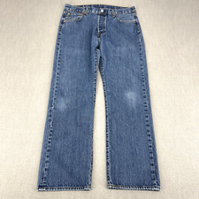 Y2K Levis 501 Jeans Mens 34x32 Straight Leg Button Fly Denim 100 Cotton Egypt