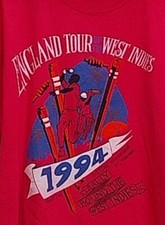 England 1994  Cricket St Vincent T shirt West Indies Tour Pink Xxl 