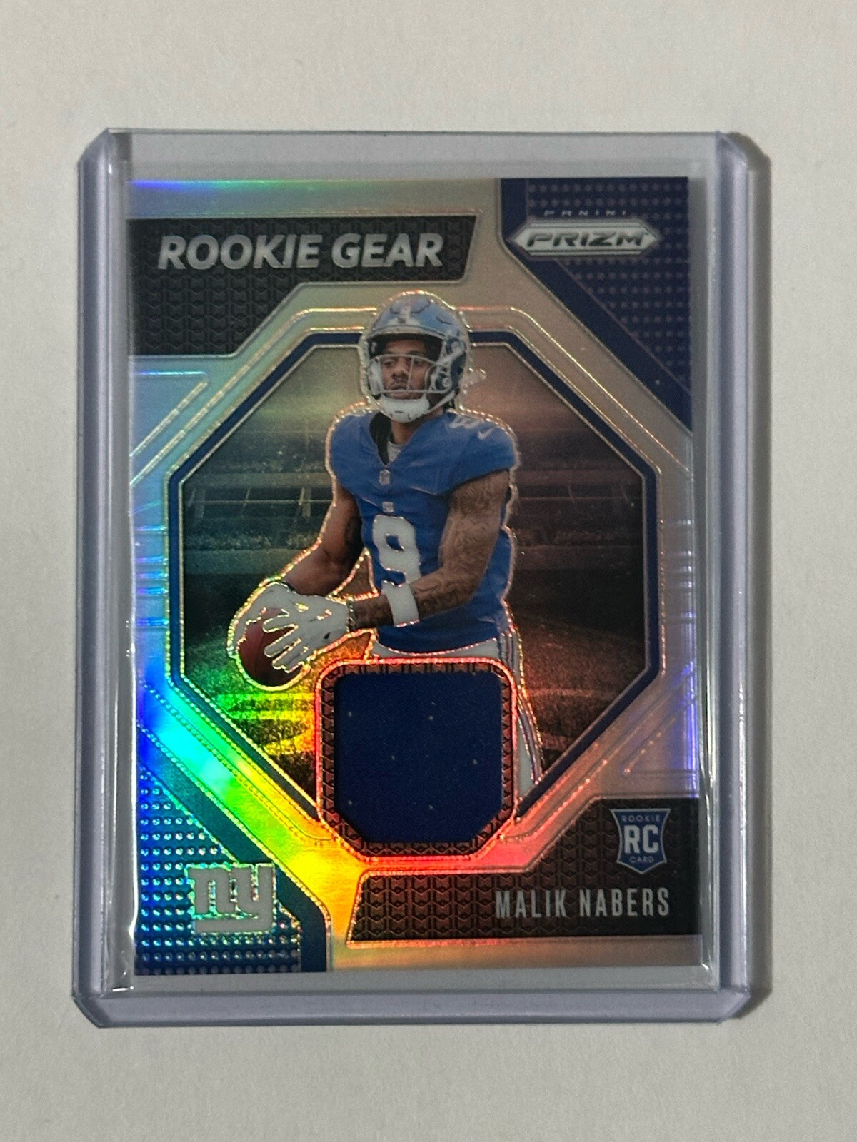2024 Panini Prizm - Rookie Gear #RG-MNS Malik Nabers (MEM, RC) New York Giants