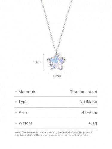 1pc Delicate Star Pendant Necklace For Women Dainty Necklace Elegant Jewelry - Picture 5 of 5