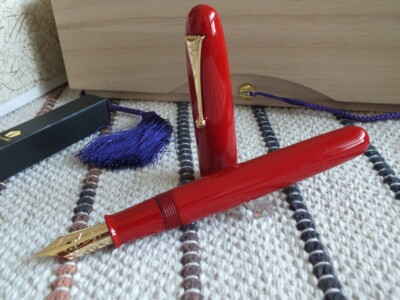Namiki Urushi Lacquer Vermilion No.50 Emperor Fountain Pen DHL DDP