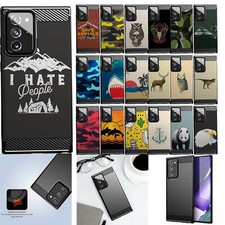 Case For Samsung Note 20 Ultra Flex TPU Fiber SET5 Matte Black Flexible