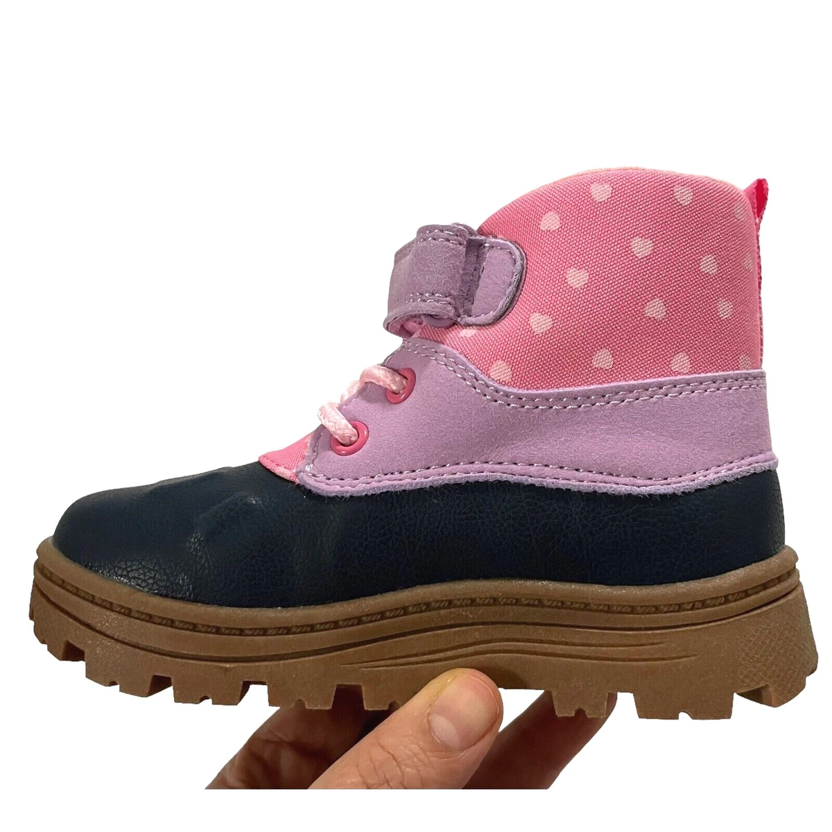 Carters Toddler Girls Duck Boots Size 10 Pink Blue Stylish Comfirtable Shoes