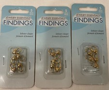 15 Gold Heart Lobster Clasp Closures for Jewelry Making Jewelry Essentials