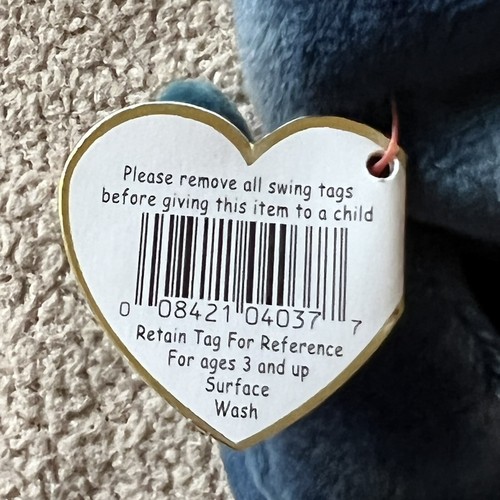 TY Beanie Baby Collection Retired 1997 Rainbow The Chameleon PE # 4037 Vintage - Picture 9 of 12