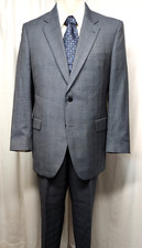 JOS A BANK Signature Collection Blue Plaid Suit 42 R
