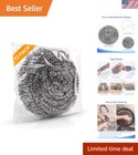 12Pack Steel Wool Scrubbers - Heavy Duty Kitchen Cleaning Supplies