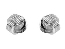 New 925 Solid  Sterling Silver Knot stud earrings