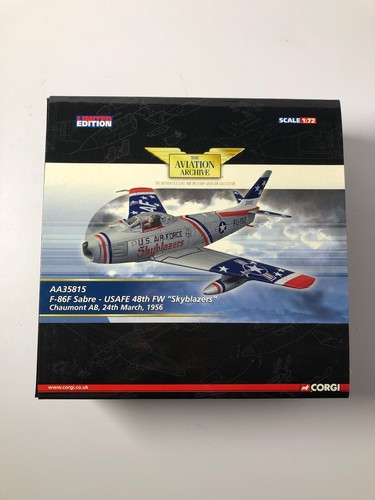 Corgi 1/72 F-86F Sabre AA35815 USAFE 48th FW Skyblazers March, 1956