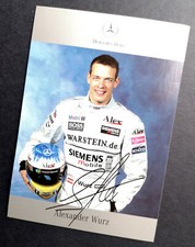 Mercedes-Benz Karta z autografem Alexander Wurz, DIN A6, 2003, Nowa!