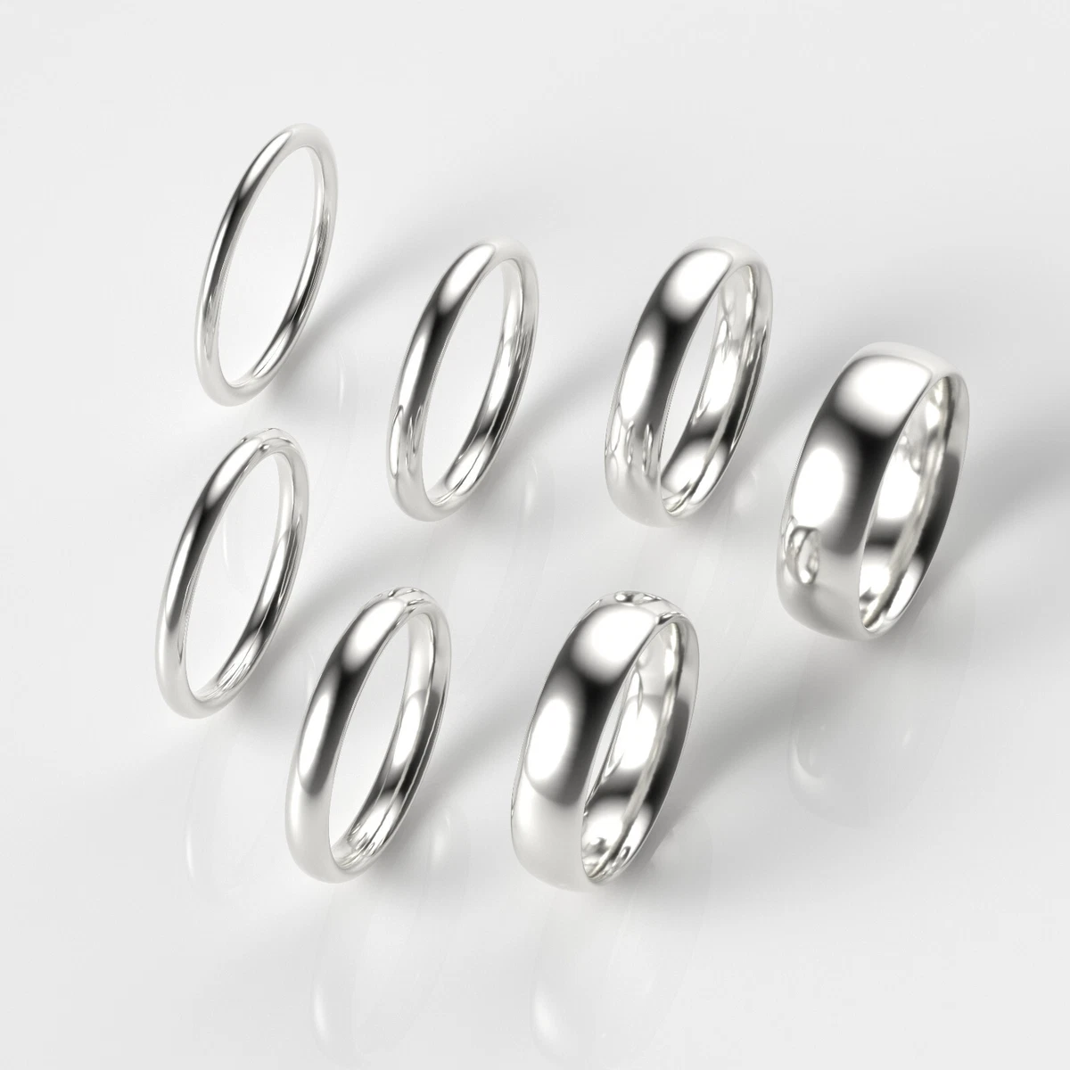 5mm 14k white gold wedding band deals