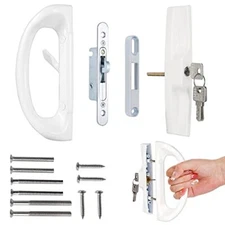 Patio Sliding Door Handle Set with Mortise Lock, Perfect Replacement Sliding 
