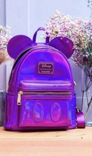 Loungefly Disney Mickey Mouse Holographic Series Mini Backpack - Amethyst 