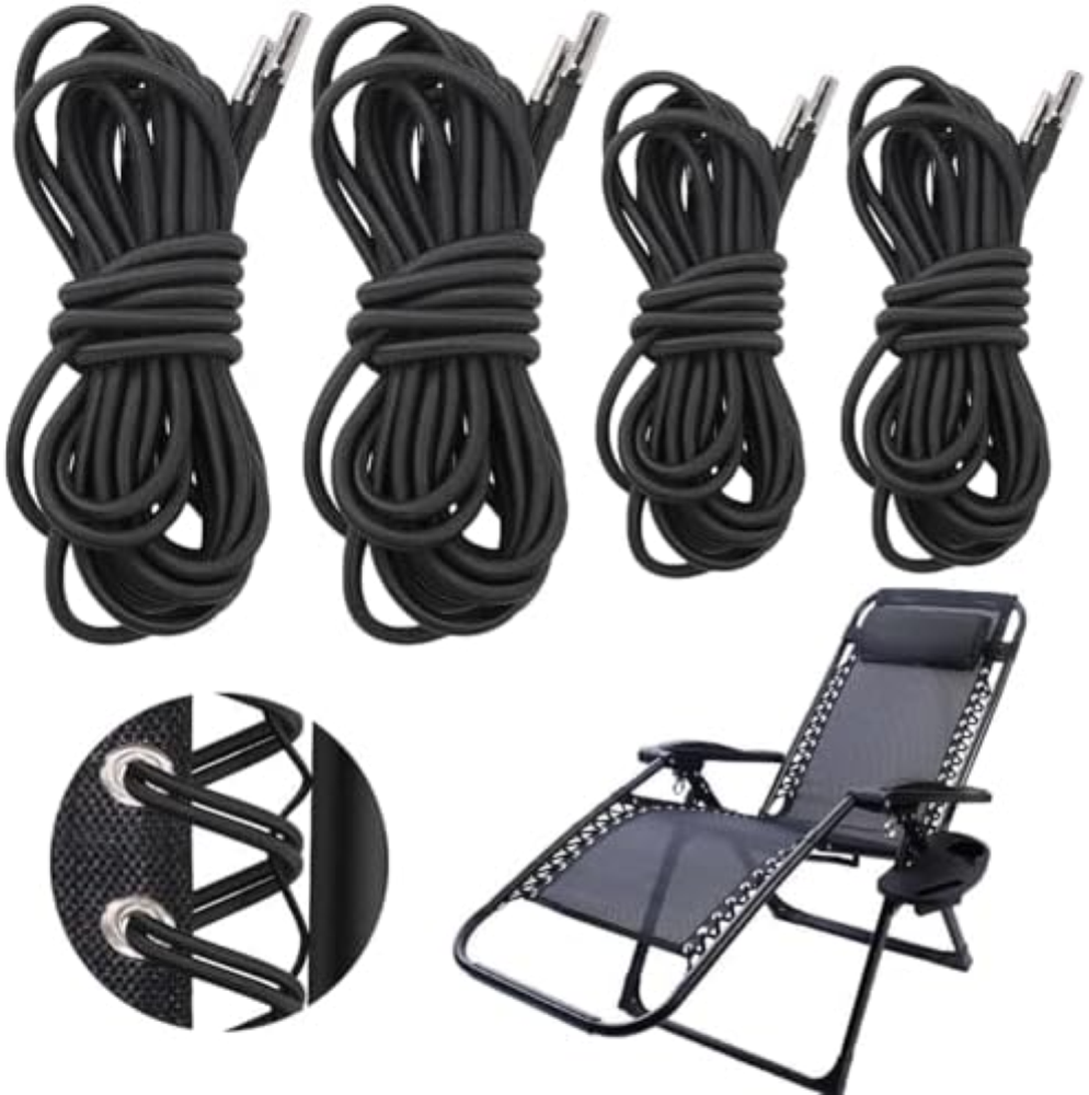 Corde Elastiche di Ricambio per Sdraio, 4 Pezzi Corde Elastiche di Ricambio, Cor