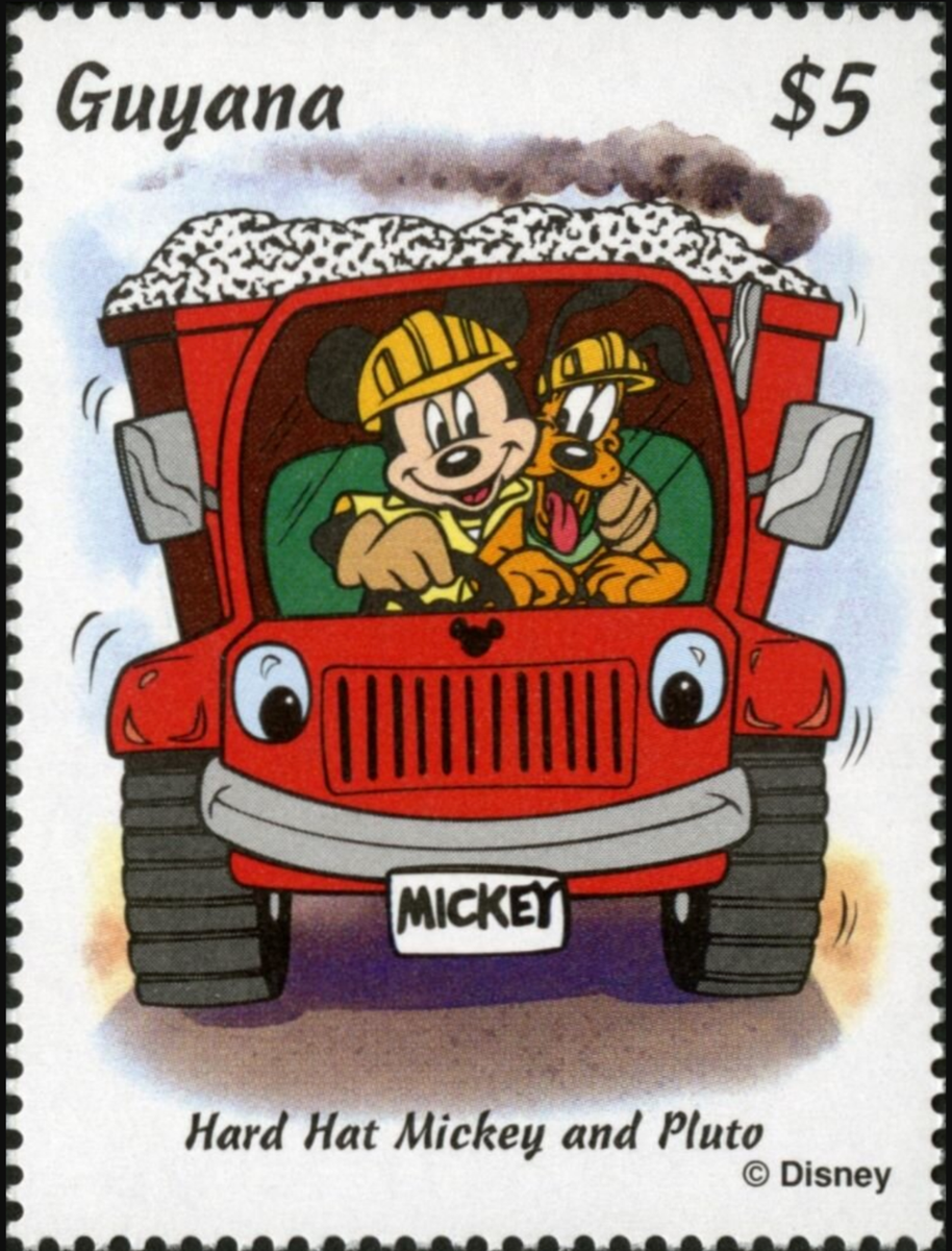 Guyana #Mi5749 MNH 1996 Hard Hat Mickey and Pluto [2920va] | eBay