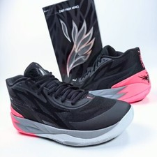 Puma MB.02 US 13 Men's Black Grey Pink Sunset Glow Basketball  LaMelo Ball 2 New