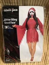Ghost Face Glitter Bling Cosplay Costume Adult - Size small - New